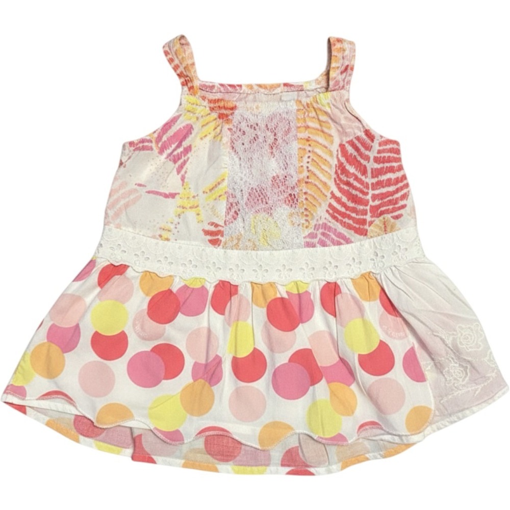 Naartjie Tropical Beach sundress 12-18 Months Toddler Multicolor Straps Flare